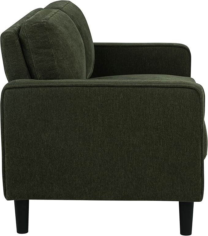 Coaster Home Furnishings - Ruth - Fabric - Upholstered Loveseat with Slim Track Arms Attached Cushions Angled Legs - Transitional Style - Living Room - 54-Inch - Matcha - 511215