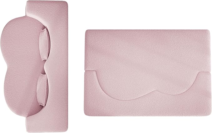 Ball &amp Cast 78 Sleeper Sofa Bed with 2 Pillows Convertible Teddy Fabric Foam-Filled Could Couch Modern Floor Sofa for Living RoomGuest BedPlayroomNo Assembly RequiredPink