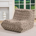 Bean Bag Chairs for Adults Giant Bean Bag Chair Memory Foam BeanBag Chair Bean Bag Sofa with Filler Faux Fur Fireside Beanbags Lazy Sofa for Living Room Bedroom Office (Brown Chevron Single)