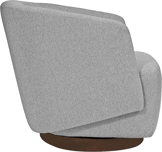MINCETA Accent ChairModern Swivel Chairs for Living Room and Bedroom Reading with Wood BasePerformance Fabric in Gray