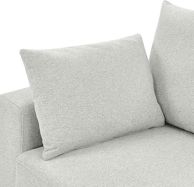 71 Modern Loveseat Sofa with Deep Seat Comfortable Couch with 2 Removable Pillows Minimalist Upholstered Sofa with Sturdy Frame for Living Room Office Studio Beige