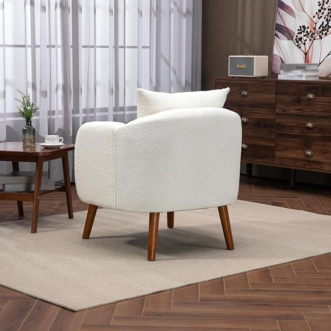 Wood Frame Armchair Modern Accent Chair Lounge Chair for Living Room