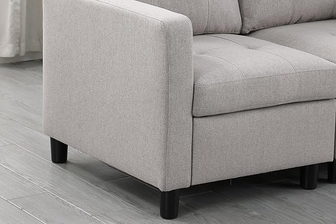 BEEY Loveseat Sofa 52 Small Loveseat Couch for Small Spaces 2 Seater Modular Sectional Couches for Living Room Bedroom Apartment in Dark Grey