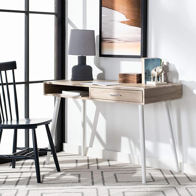 Safavieh Home Office Jorja Modern Natural and White 1-drawer Desk