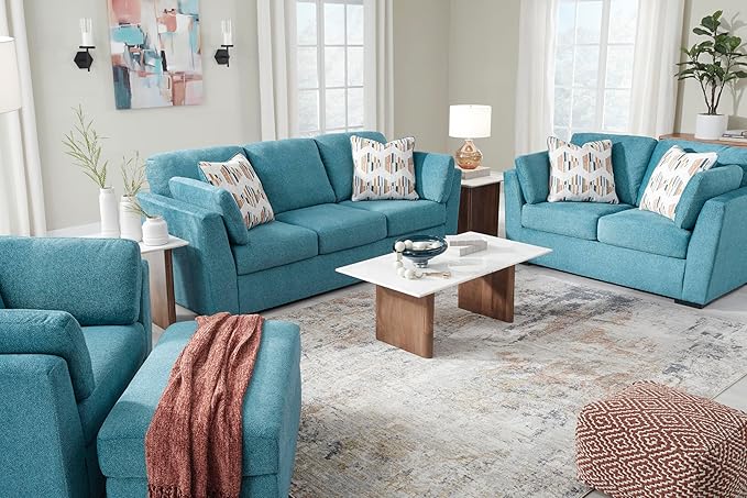 Signature Design by Ashley Keerwick Modern Upholstered Oversized Chair Blue