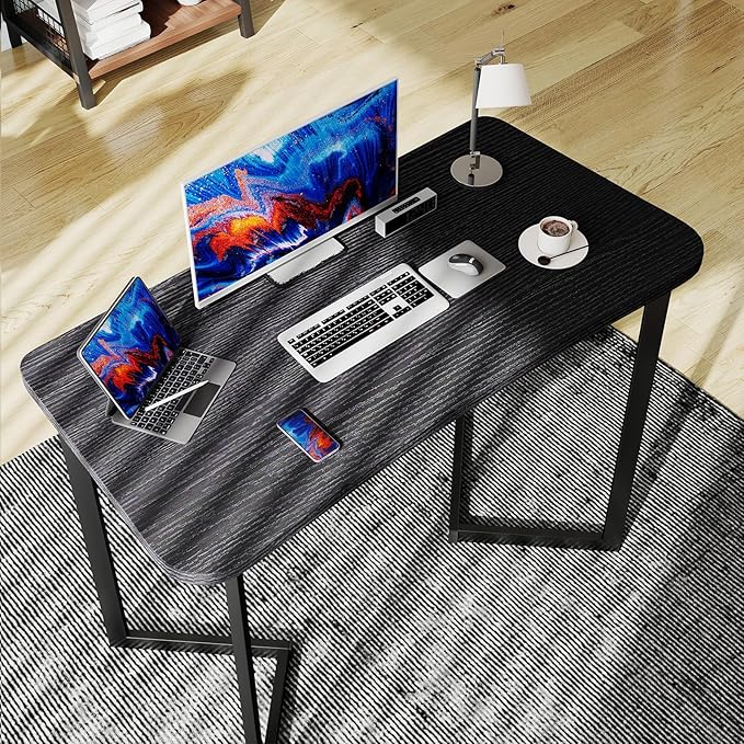 Computer Desk 40 Inch Small Table for OfficeModern Simple Style Writing Study Work Gaming Table for Home Office (Black)