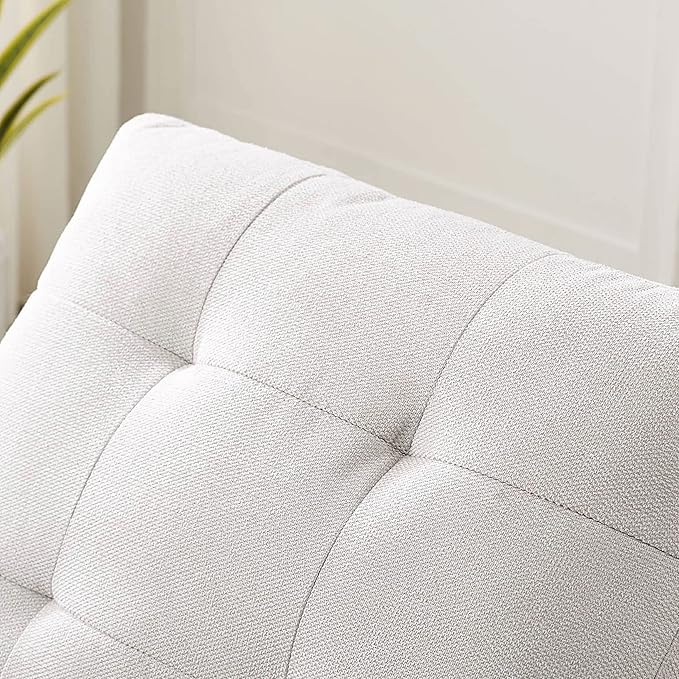 Modern Fabric Single Sofa Chair Living Room Chair Comfortable Armchair with Solid Wood Legs Tufted Chair for Reading or Lounging