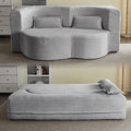 2-in-1 Folding Convertible Sofa Bed78 Inch Convertible Boneless Couch with Pilow Foldable Matress Corduroy Loveseat Sleeper Pull Out Bed Floor Sofa Modular Futon Couch (Corduroy Light Grey)