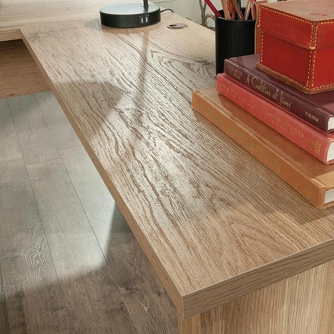 Sauder Hillmont Farm L Desk Timber Oak Finish