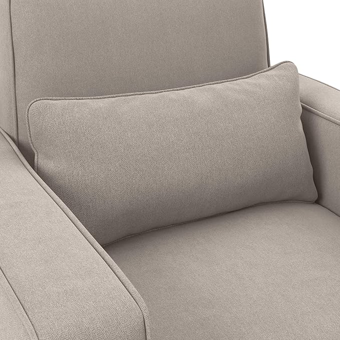 Bush Home Accent Chair with Arms Modern Armchair with Pet-Friendly Fabric Upholstery Living Room Stockton Collection Beige Herringbone