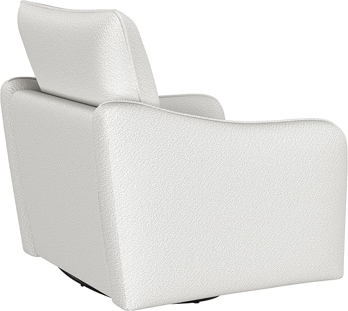 Coaster Home Furnishings Madia Upholstered Slope Arm Swivel Club Chair Vanilla