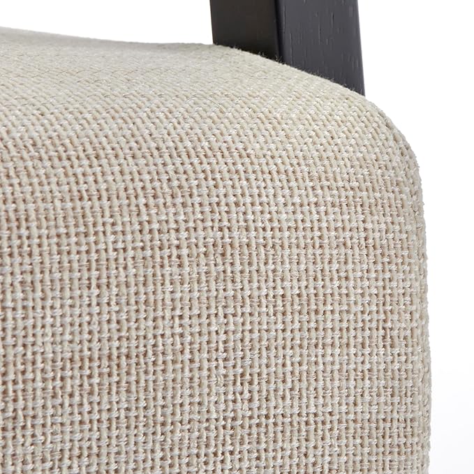 Hadwin Cane Back Accent Chair Solid Wood Frame Black