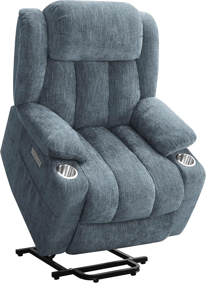 Coaster Home Furnishings Houston Upholstered Power Lift Recliner Slate Blue