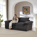 80-Inch Boneless Love Seat Couches in a Box Modern 2 Seat Floor Modular Foam Cloud Sofa Corduroy Loveseat Couch W/Pillow-top Armrests for Home Apartments Bedroom