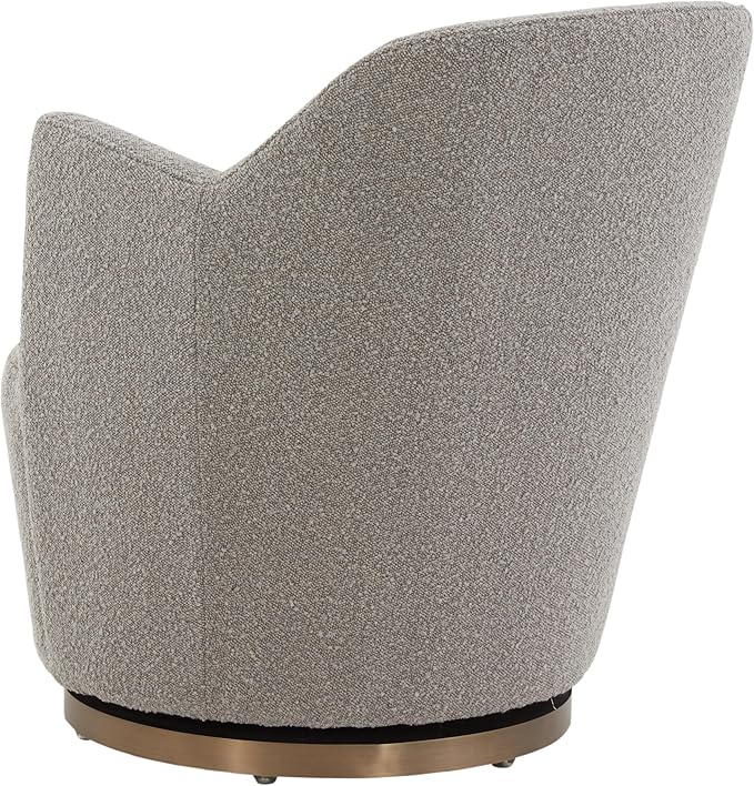 SAFAVIEH Couture Collection Christian Light Grey Boucle Swivel Accent Chair (Fully Assembled)