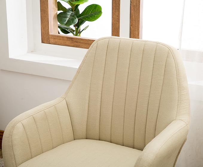Roundhill Furniture Tuchico Contemporary Fabric Accent Chair Arm Rest Tan