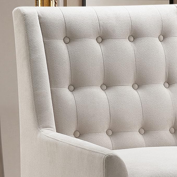 Rosevera Maci Accent ChairsMid Century Modern Armchair for Living Room Comfy Seat for Bedroom ApartmentEasy AssemblyNatural