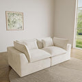 Boneless Loveseat Couch Sectional Cloud Couch Oversized Modular Sectional Sofa Modern Cloud Sofa Couches with Pillow for Living Room Bedroom