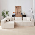 104” Modular Cloud Sectional Couch with Chaise Tiktok Viral Cloud Compressed Foam couches in a Box L-Shape Sofa Bed Boneless Couch for Living Roomno Assembly RequiredBeige