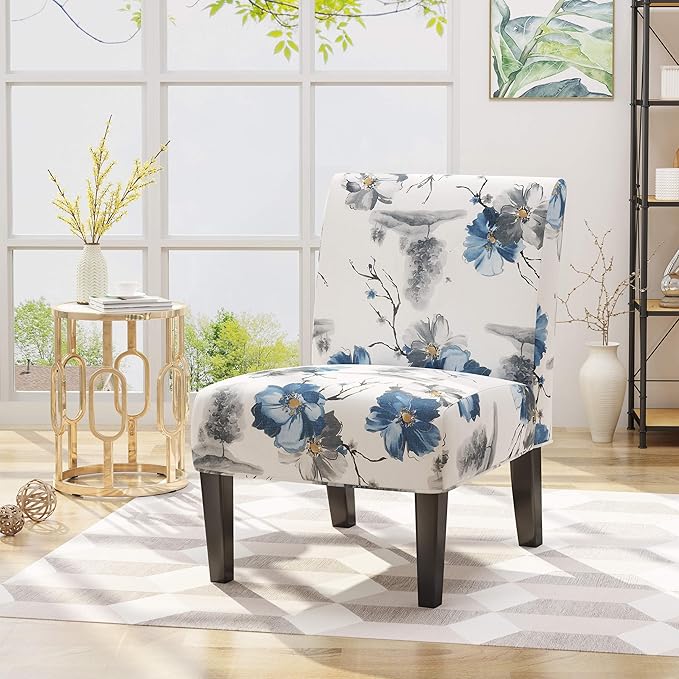 Christopher Knight Home Kendal Traditional Fabric Accent Chair Print Matte Black 22.5D x 29.5W x 32H in
