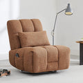 Watson &amp Whitely Oversized Power Recliner Chair for Adults Swivel Rocker Recliner Chair with Lumbar Support Ultra-Comfy Glider Recliner for Living Room Theater Seating Single Sofa Terracotta