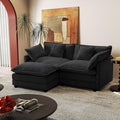 77.6 Modular Sectional SofaLoveseat Couch for Living Room Modern Deep Seat Sofa 2 Seater Chenille Fabric Comfy Cloud Couches with Throw Pillows &amp Ottoman for ApartmentSmall Spaces