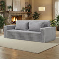 HABUTWAY Folding Sofa Bed 2 in 1 Convertible Sleeper Chair with 2 Pillows Portable Fold Out Chair Bed with Armrest Comfy Floor Couch Lazy Sofa for Living Room Bedroom Dorm Home Office Light Grey