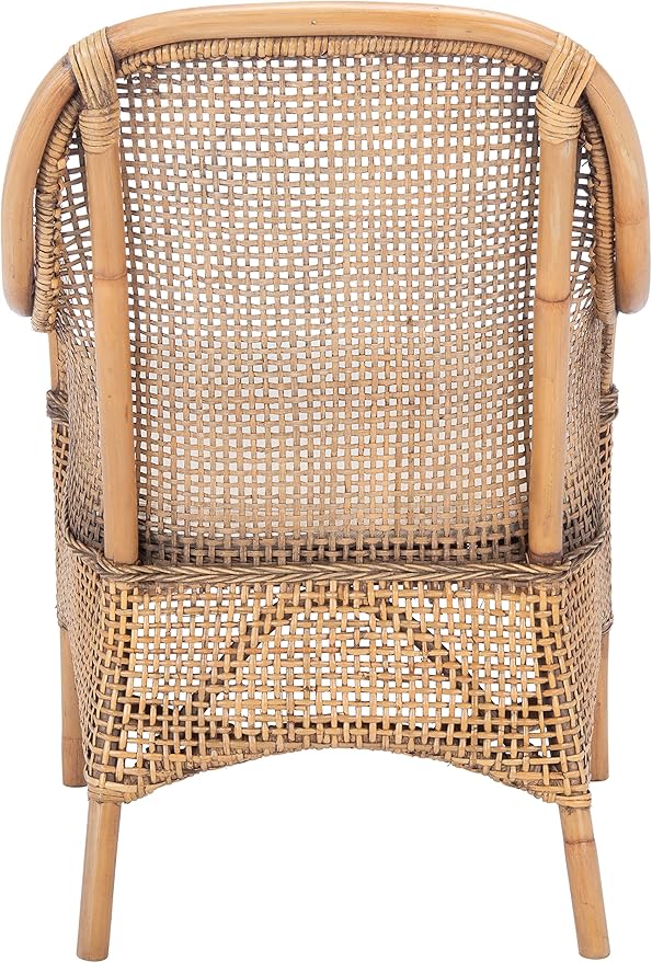 Safavieh Home Collection Charlie Cushioned Accent Chair Dark Natural/White