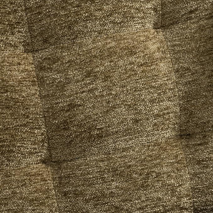 KEIKI Modern Accent Chair Chenille Armchair with Pillow Upholstered Arm Chairs with Solid Wood Legs Soft Padded Lounge Chair Mid Century Reading Chair for Living Room Bedroom Olive Green