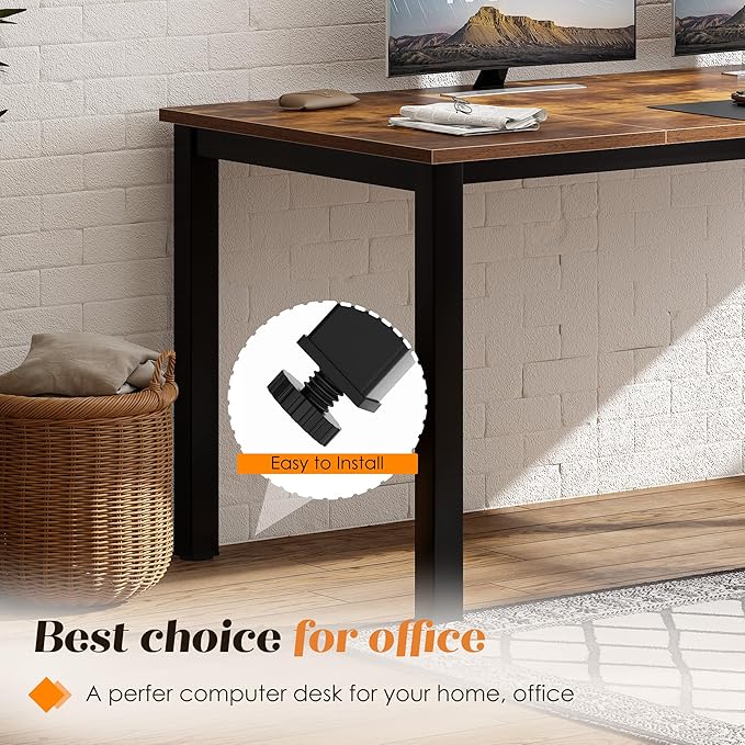 Need Large Computer Desk 70.8 x 31.5 inches Conference Table Large Office Desk Writing Table Workstation for Home OfficeRustic Brown AC3FB-180-ND