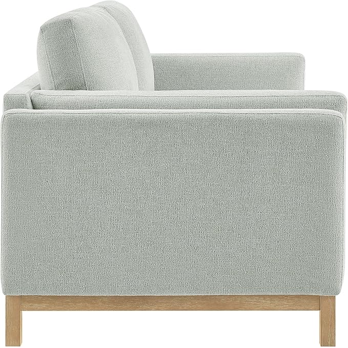 Modway Roscoe 81 Inch Fabric Sofa in Mist - Comfortable Upholstered Deep Seat Couch for Living Room Apartment or Office Seating