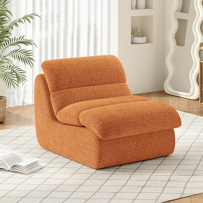STARY Upholstered Accent Sofa Modern Armchair with Soft Cushioned Seat Stylish Sofa for Living Room Bedroom or Office