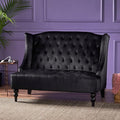 Merax Loveseat Sofa Classic 2 Seater Couch for Living Room Bedroom Office Black