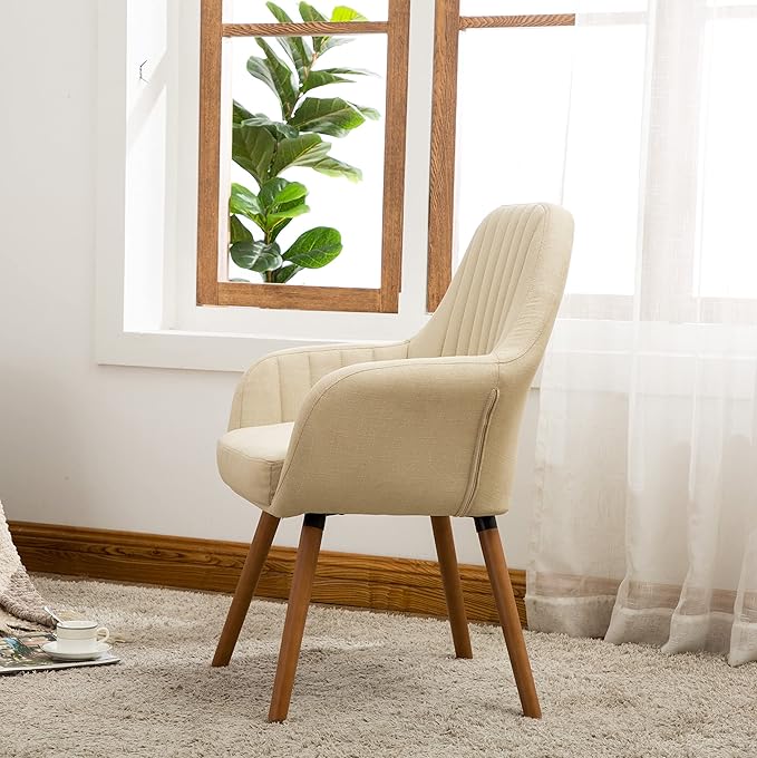 Roundhill Furniture Tuchico Contemporary Fabric Accent Chair Arm Rest Tan