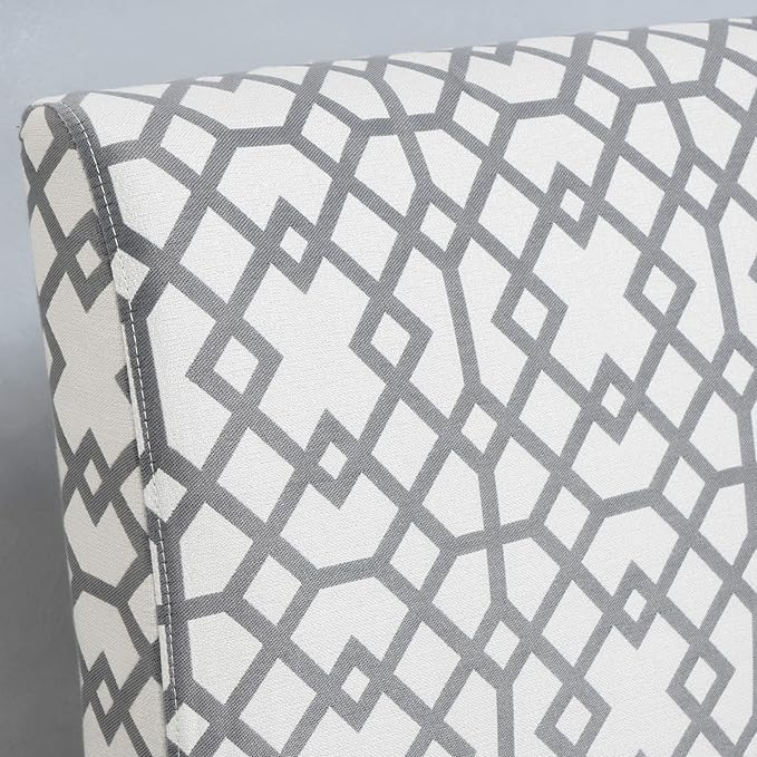Christopher Knight Home Kassi Fabric Accent Chair Grey Geometric Patterned