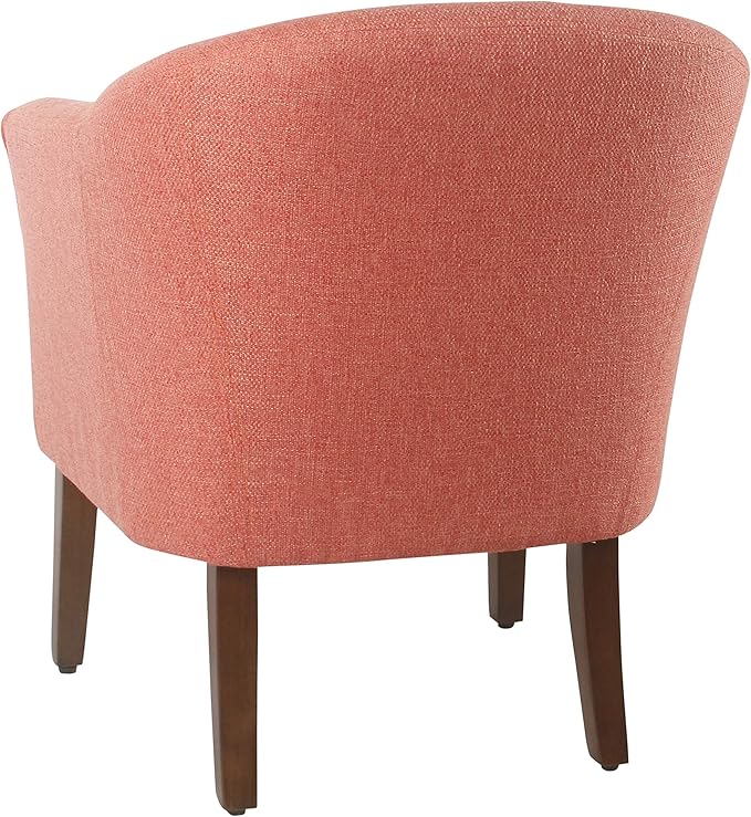 HomePop Barrel Shaped Accent Chair polyester and wood Orange