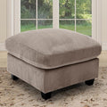 Corduroy Sofa Set Upholstered Ottoman Footrest Modern Living Room Furniture SetsBrown
