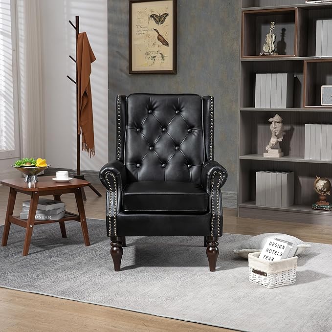 Wood Frame Armchair Modern Accent Chair Lounge Chair for Living Room