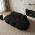 JACH Boneless Cloud Couches for Living Room Apartment Modern Comfy Upholstered Sofa Modern Leisure Sofa Upholstered Couch for Bedroom Small Space (Black No Assembly Required)
