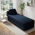 Upholstered Daybed30'' Wide Convertible 60 Day Bed Twin to QueenExtendable Sofa Bed for Small SpaceGuest Room Living Room or Office (Dark Blue)