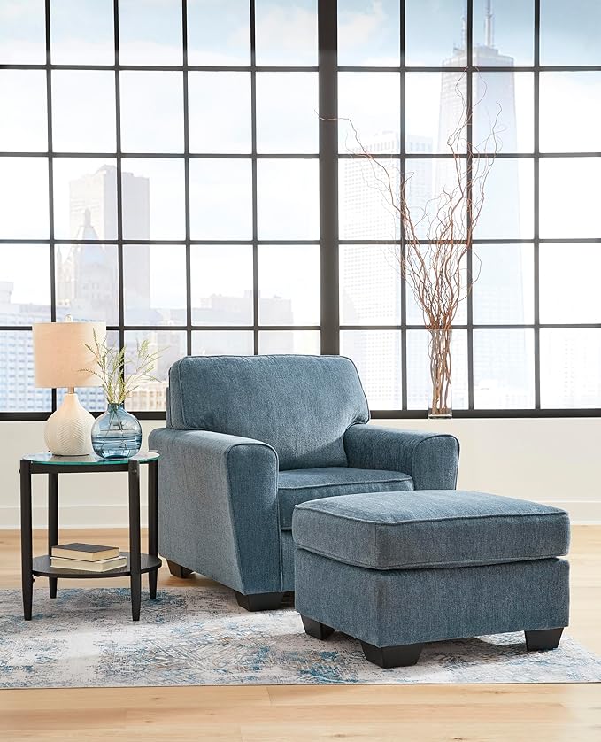 Signature Design by Ashley Cashton Modern Upholstered Chair Blue
