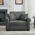 Modern Chenille Oversized Armchair 44.5 Wide Accent Chair Luxurious Chenille Fabric Single Sofa Chair with Pillows and Wide Armrests Living Room Apartment Offices (Grey-44.5'')