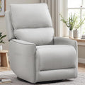 Recliner Chair 360 Swivel Rocker Recliner Chairs for Adults Small Recliners for Small Spaces Upholstered Nursery Chairs with Side Pockets Glider Rocking Chair for Living Room (LightGrey)