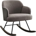 Coaster Home Furnishings - Paige - Wood - Upholstered Rocking Chair with Boucle Fabric Metal Legs and Foam Seat - Living Room or Nursery - Taupe - 602626