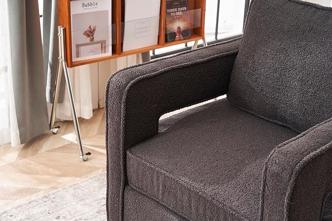 Swivel Barrel Chair for Living Room360 Degree Swivel Club Modern Accent Single Sofa Chair Small Leisure Arm Chair for Nursery Hotel Bedroom Office
