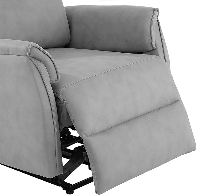 Electric Power Recliner ChairUpholstered Foam Lounge Single SofaReclining Chair with USB Charging PortsHome Theater Seating Living Room Bedroom Gray