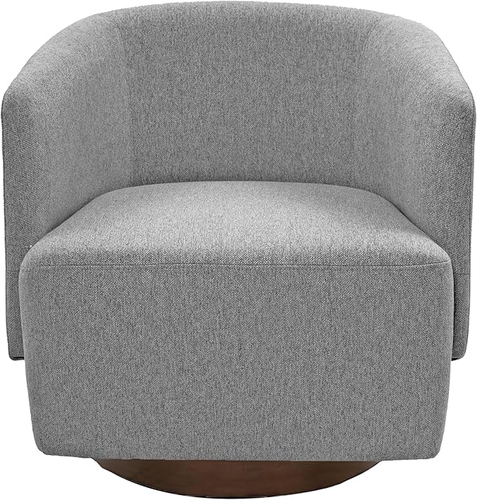 MINCETA Accent ChairModern Swivel Chairs for Living Room and Bedroom Reading with Wood BasePerformance Fabric in Gray