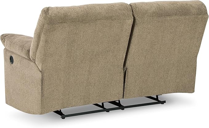 Signature Design by Ashley Alphons Transitional Tufted Reclining Loveseat Light Brown