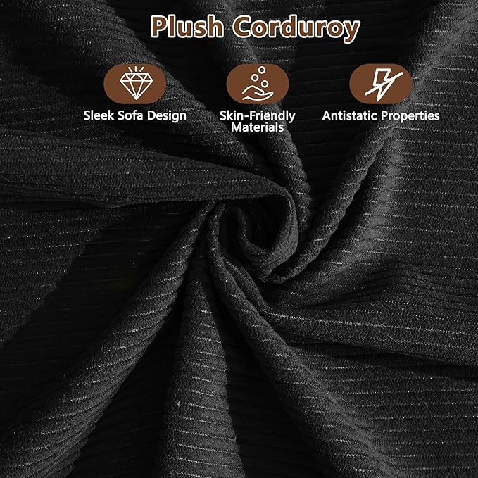 4-in-1 Free Combination Loveseat Convertible Sleeper Sofa Bed Floding Accent Futon Couch Corduroy Modular Sectional Sofa&ampCouch King Size Floor Daybed for Living Room Apartment Office Furniture