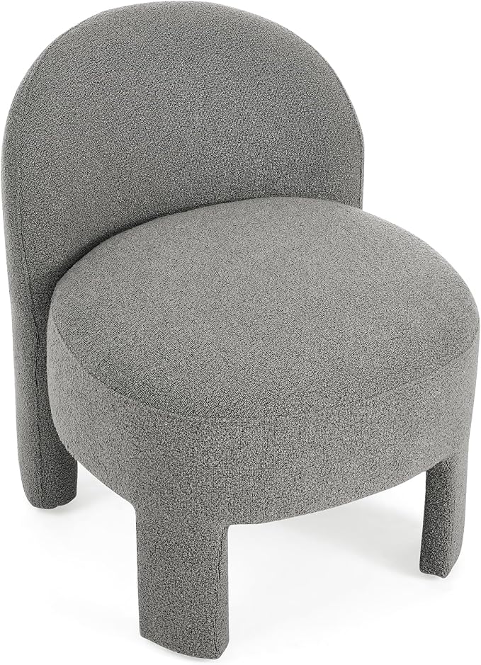 Hoop Gauze Lounge Chair with sof Cushion and backrest Need to be Assembled Suitable for Living room'bedroomldining Room Grey(24.5 28.75 28.75)